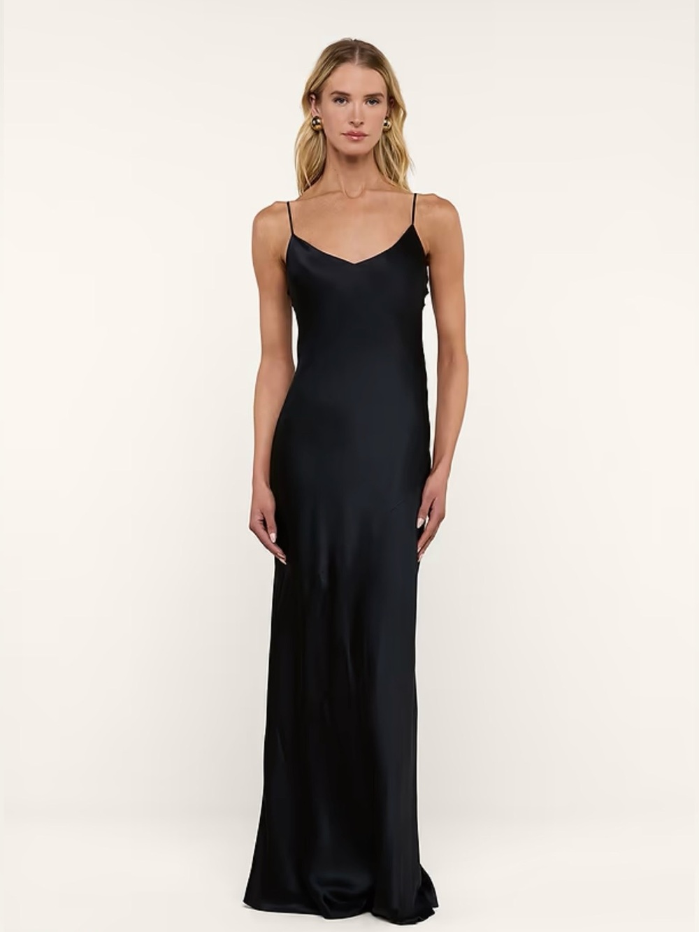L'AGENCE Serita Silk Gown in Black
